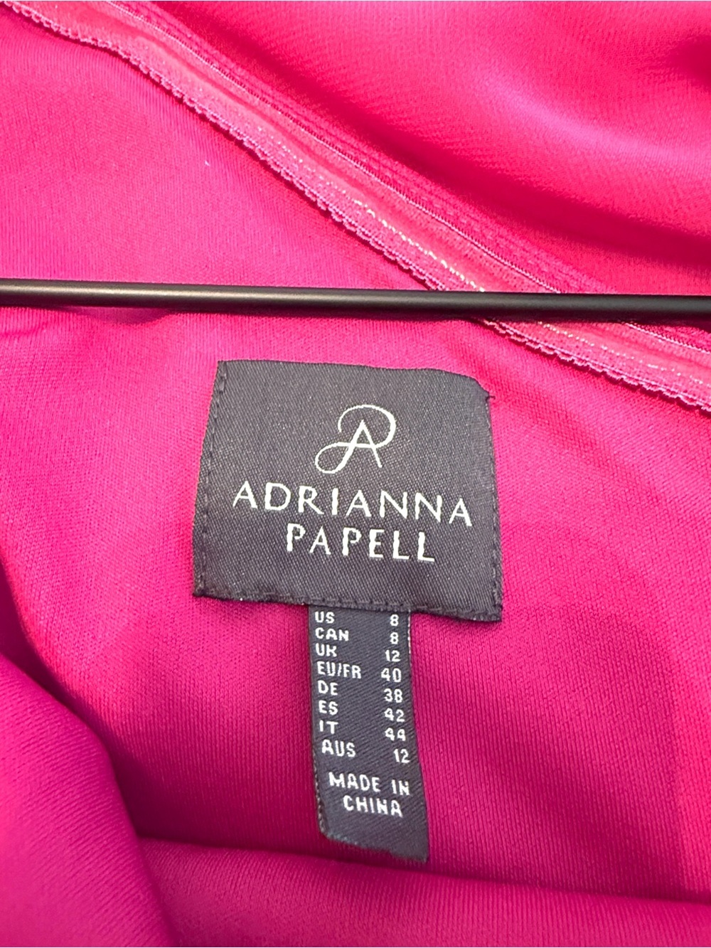 Adrianna Papell One-Shoulder Fuchsia/Magenta Maxi Dress - Picture 5 of 8